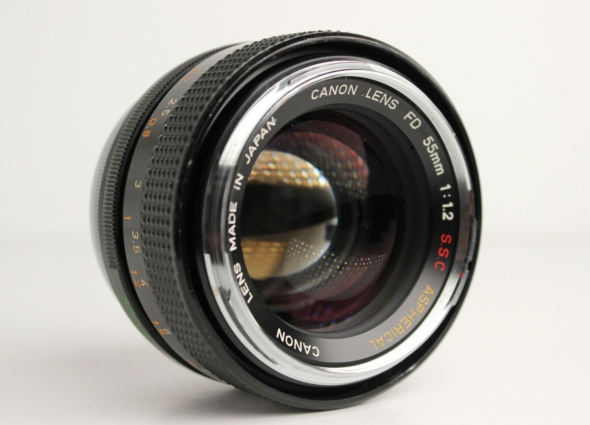 Canon FD 55mm f1.2 SSC Aspherical ASPH SLR Lens Made In Canon FD 55mm f1.2 SSC Aspherical ASPH SLR Lens Made In
