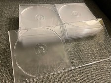 20 Pack Slim Clear CD Jewel Cases Single DVD Disc Storage Clear Tray