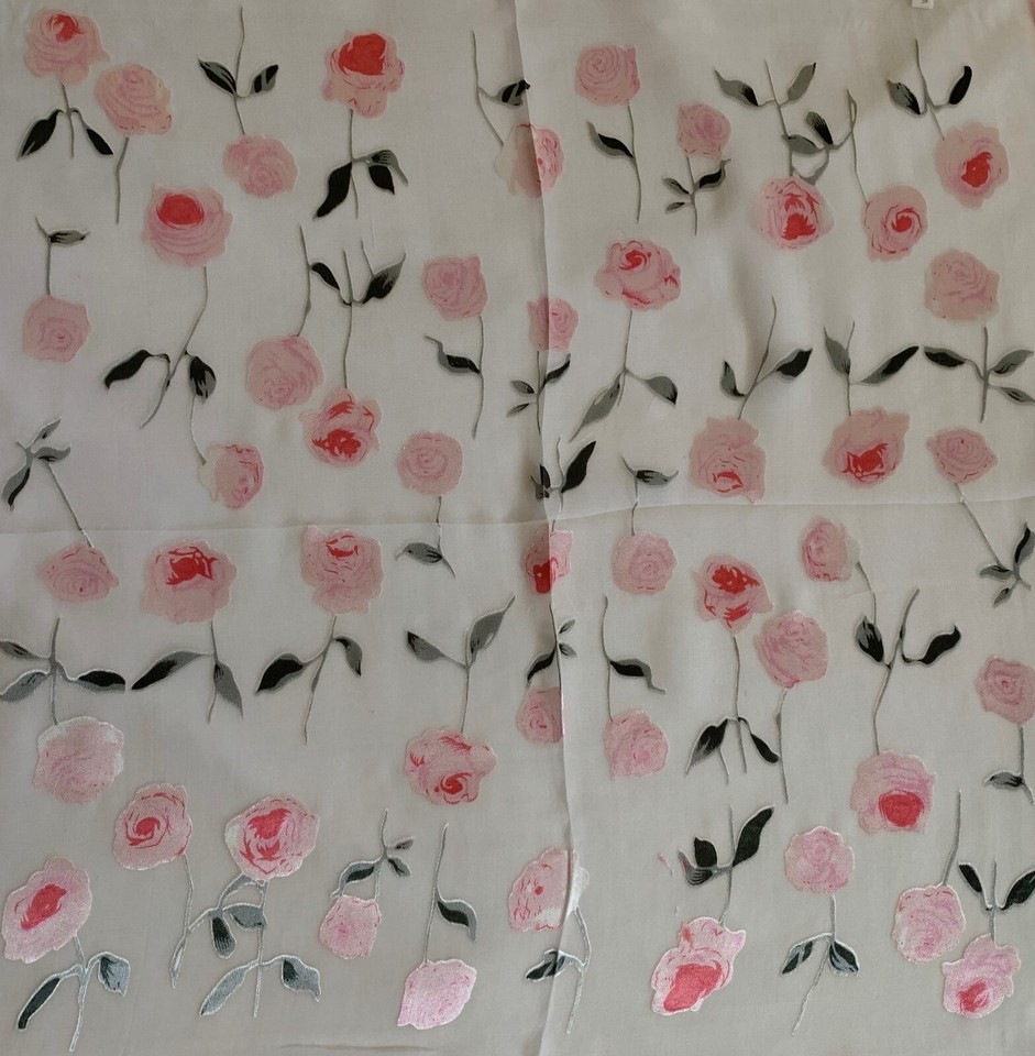 100 silk ,silkviscose double jacquard scarf luxury ladies size 20