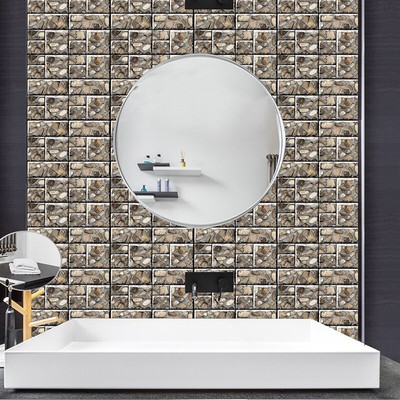 3D Self-adhesive Tile Wallpaper Stickers For Kitchen Cabinets And Bathroom Walls