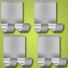 4 Pack Stainless Steel Adhesive Razor Holder Shaver Hanger for Shower Bathroom