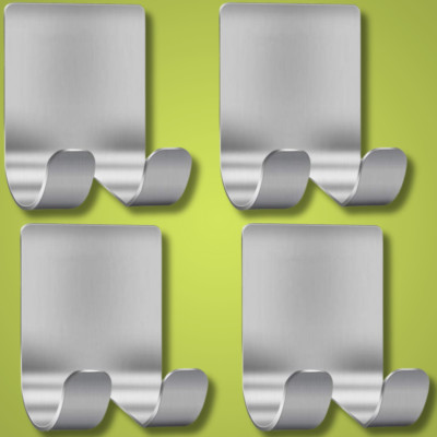 4 Pack Stainless Steel Adhesive Razor Holder Shaver Hanger for Shower Bathroom