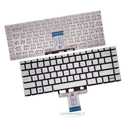 Neu Ersatz für HP 14S-DQ1017NS silber Laptop hintergrundbeleuchtete Tastatur UK Layout - Bild 1 von 3