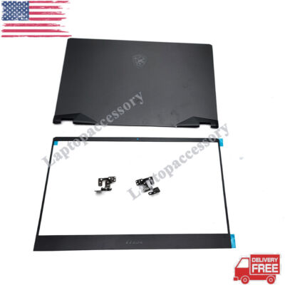 For MSI GE66 Vector GP66 MS-1541 MS-1542 1543 LCD Back Cover+ Bezel Hinges Black
