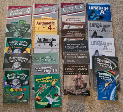 ABEKA Fourth 4th Grade Lot Books Teacher Manuals All Subjects Homeschool