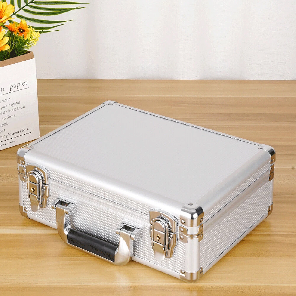 Small Hard Briefcase Travel Flight Toolbox Hand Gun Protective Box