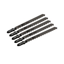 Jigsaw Blade Hard Wood Downward Cut 100mm 10tpi - Pack of 5 Sealey 