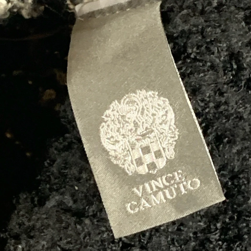 Poncho Suéter Vince Camuto Para Mujer Negro Rayas Talla Única Pullover Capucha Cuello Foto 4 de 4