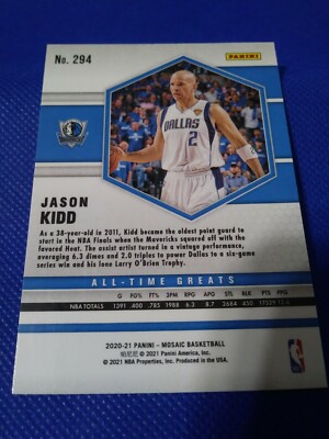 2020-21 #294 Jason Kidd 