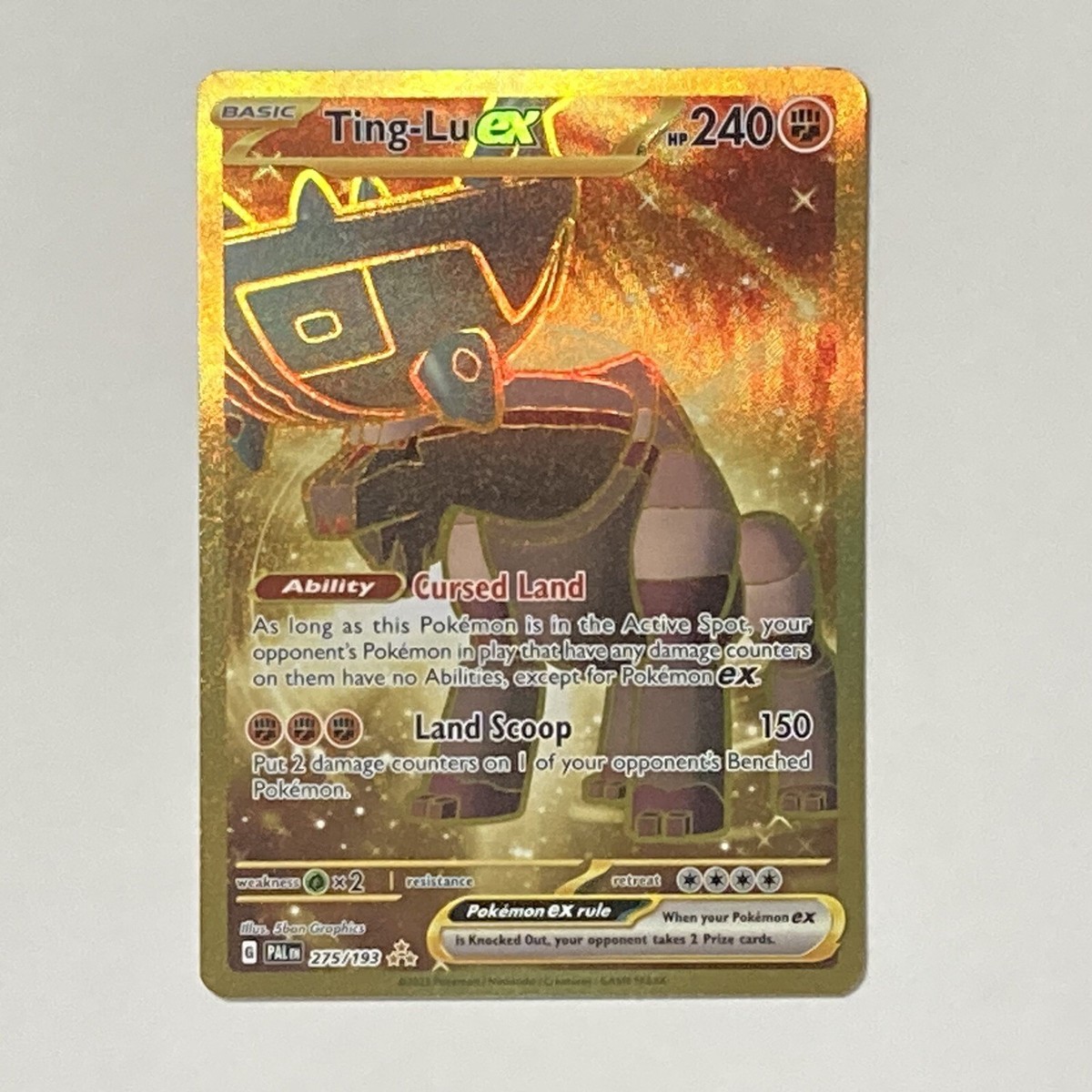 Pokemon TCG Paldea Evolved - Ting-Lu ex - 275/193 Full Art Hyper Rare Card 