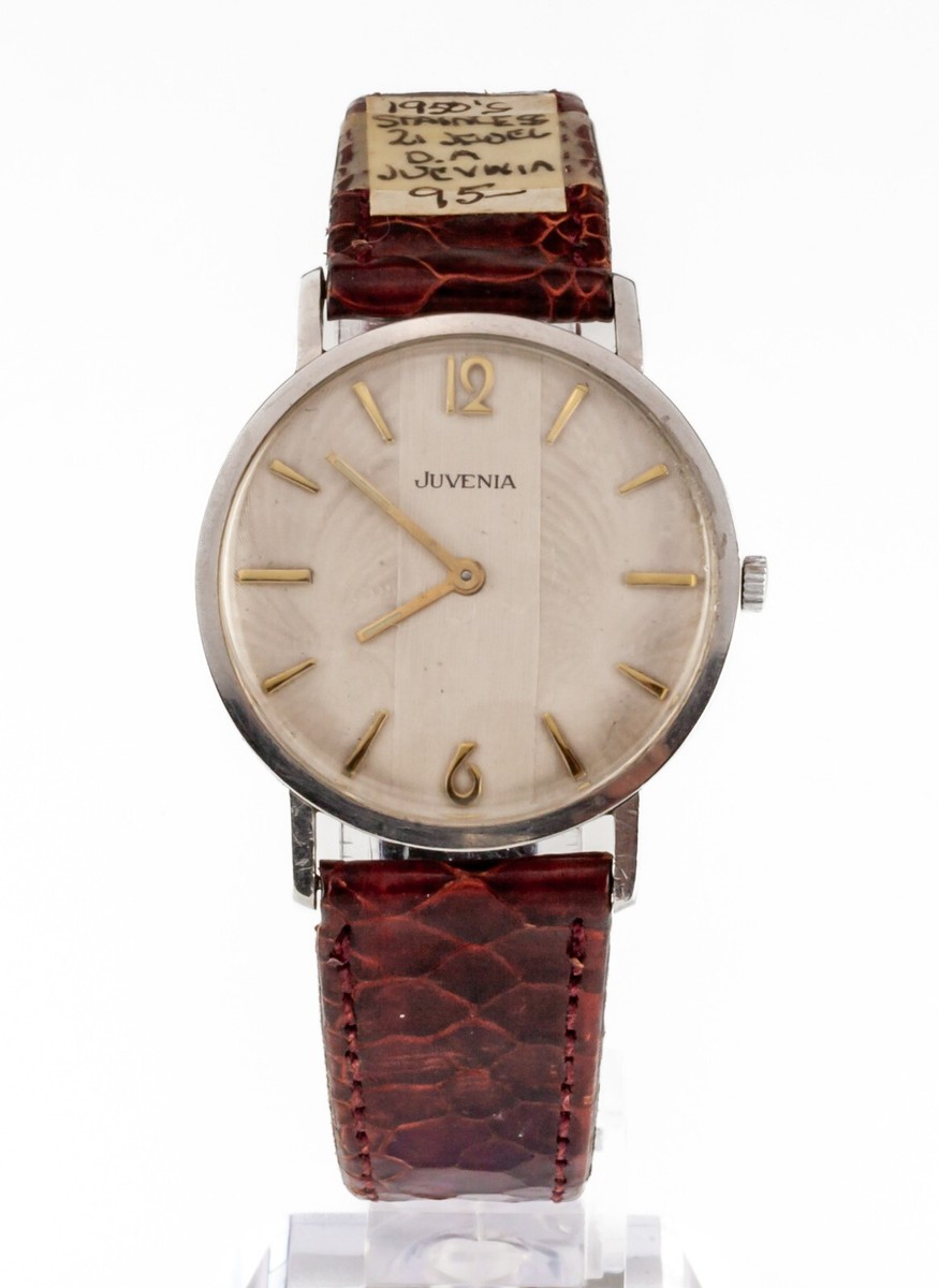 Juvenia Vintage Men's Stainless Steel Hand-Winding Watch w