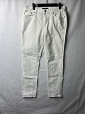 American Living White Jeans Women  s Size 8 Stretch Straight Leg 5 Pocket