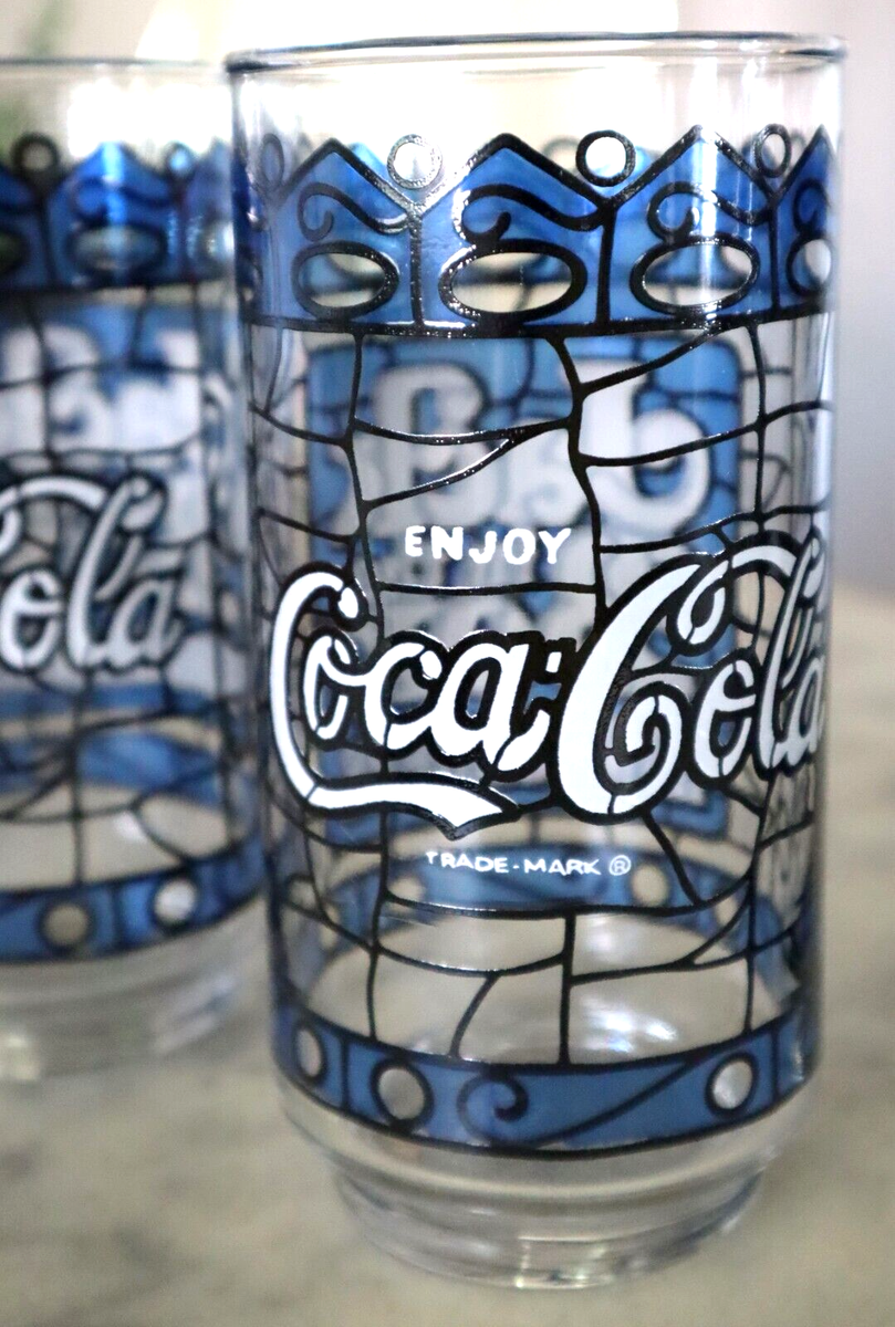 Vintage Coca-Cola Jack In The Box Hamburgers Stain Glass Drinking