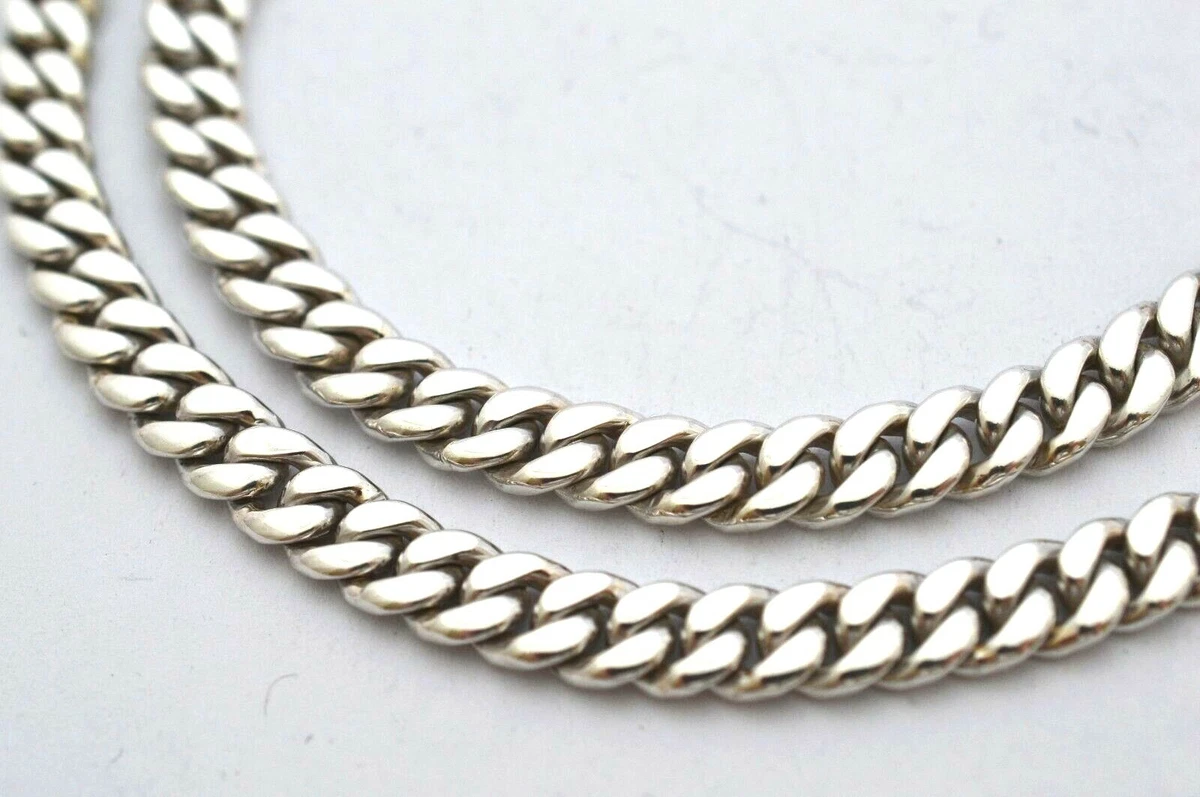 925 Sterling Silver Curb Chain Necklaces. 48 g 50 g 18