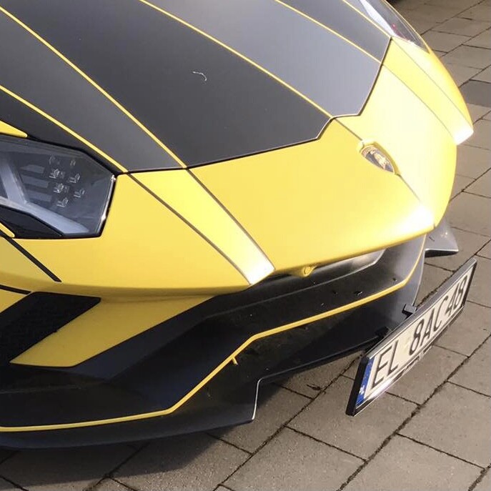 Lamborghini Aventador S Front registration plate support