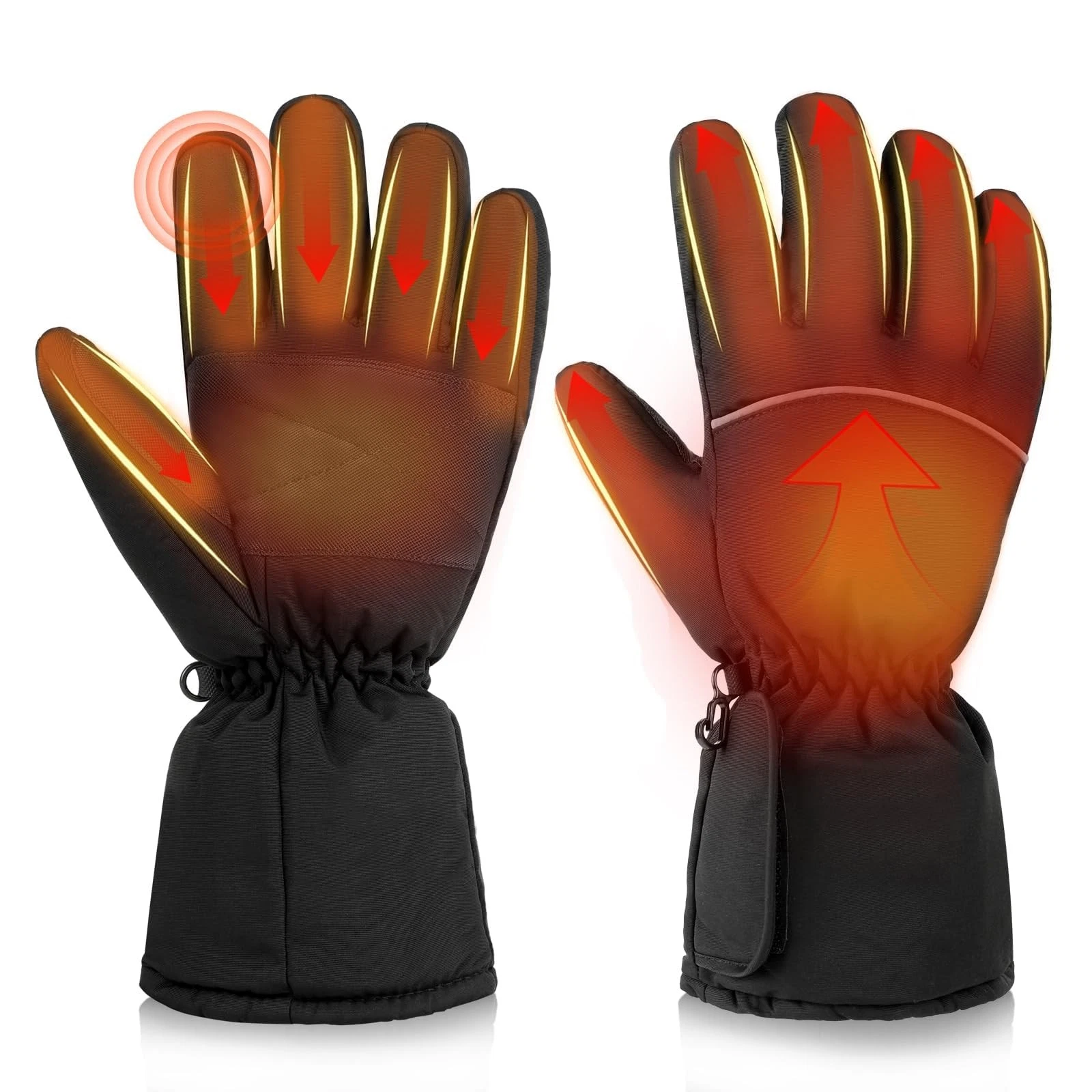 Electric Heated Gloves Battery Powered Warming Winter Gloves Touchscreen Gloves