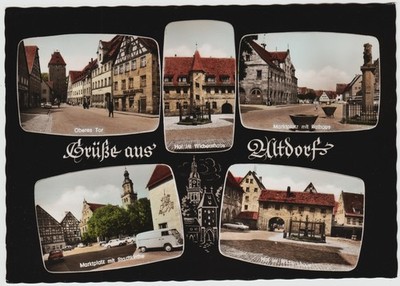 Altdorf near Nuremberg around ~ 1960s Real Photo Multi-Picture Card Postcard