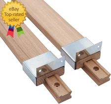 Wooden Drawer Slides 16 Inches Classic Wood Center Guide Track with Slide Glides