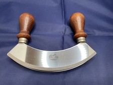 Victorinox Kitchen Herb Chopper double Blade with wooden handles good condition 