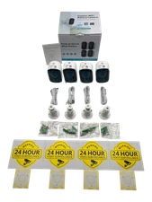 MISECU 2K Battery Powered WiFi Security Camera 4 Pack Outdoor CG6D White