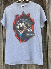 Vintage Harley-Davidson x Looney Tunes Men  s M Double Sided Graphic Shirt Taz
