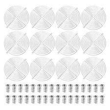 12 Pcs 170mm Fan Finger Grill Metal Ventilation Grill Cover with Screws, Silver