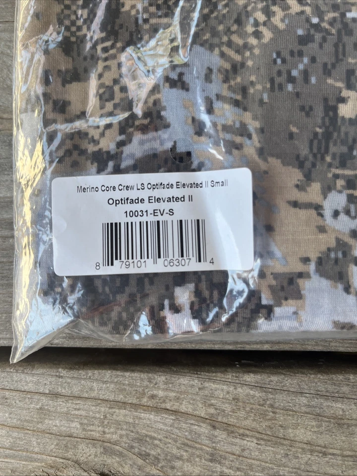 Sitka Men’s Merino Core Crew Long Sleeve Optifade Elevated 11- Small- New - Image 2 of 4