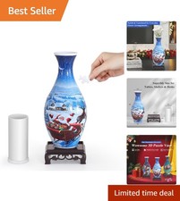 Durable 3D Acrylic Puzzle Vase with Detachable Insert for Fresh Flower Displays