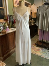 Vintage Val Mode 2 Pc Peignoir Set White Lace Gown Robe Sz Medium
