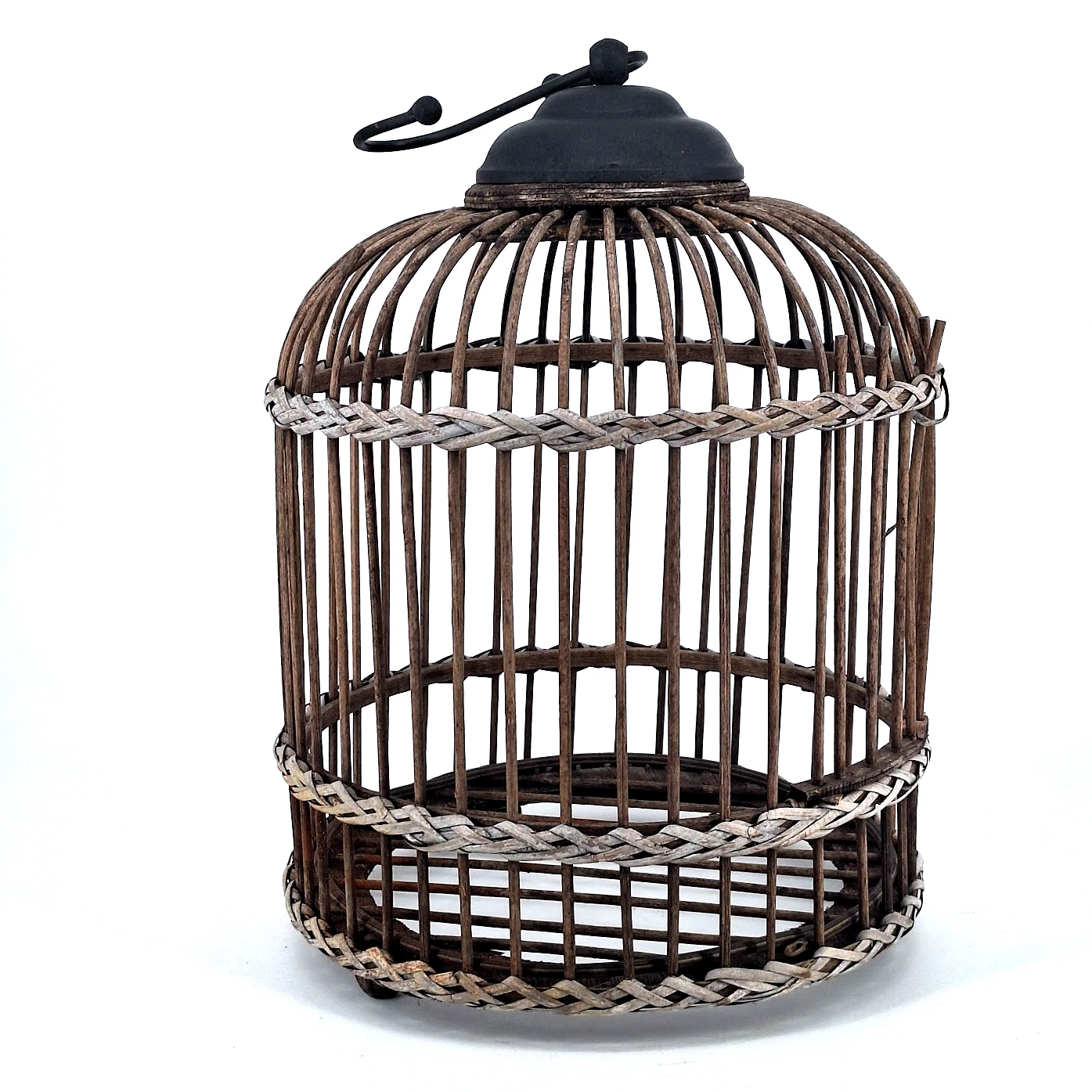 Wood Portable Round Birdcage Bird Cage 14.25" H x 10" L x 10" W Vintage READ
Opens in a new window o