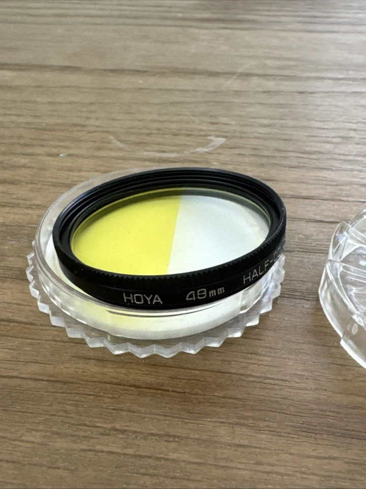 New Vintage HOYA 48mm Half YELLOW FILTER Japan Yellow Half Color/Clear - Image 4 of 4