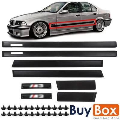 6 Pezzi Modanature Porta Paraurti Modanature per BMW Serie 3 E36 Berlina Touring M (90-99)