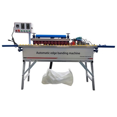 110V Automatic Edge Banding Machine Double-sided Gluing Polishing Gluing