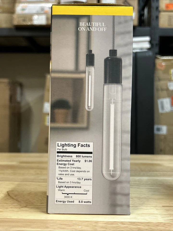Feit Electric - LED Light Bulb Dimmable -60W- T10 Bulbs E26- 2700K -White Filame - Image 4 of 4