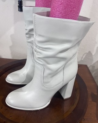 New Steve Madden Boot White Platform  Bootie Vector Mid Calf Boho Womens 6.5