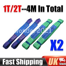 2x 2m Webbing Lifting round sling / Lifting strap / Hoist / Heavy Duty 1/2 Tonne