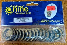 GaleForce Nine Status Tokens - Green/Gold GF9 05301