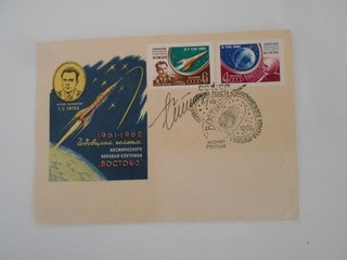 Vostok 2 Beleg original signiert Titow Space