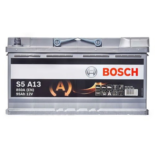 Batterie de voiture Bosch S5A13 contre les pannes thermiques des moteurs 12V 95Ah