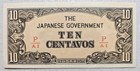 Philippines Japanese Invasion Money 10 Cents 1940's P/AI Block