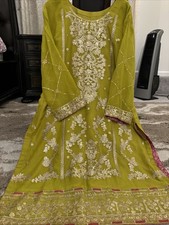 Pakistani Indian Shalwar Kameez Chiffon With Duppata Bust 42