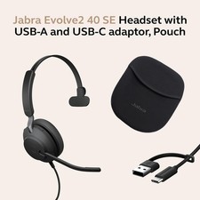 Jabra Evolve2 40 Mono Headset (UC, USB C/A) -...