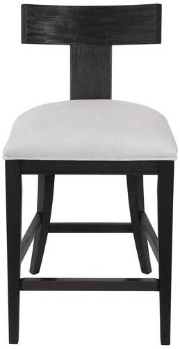 Charcoal Wood Bar Stool Black 26 1/4" High for Kitchen Counter Height Island - Picture 2 of 4