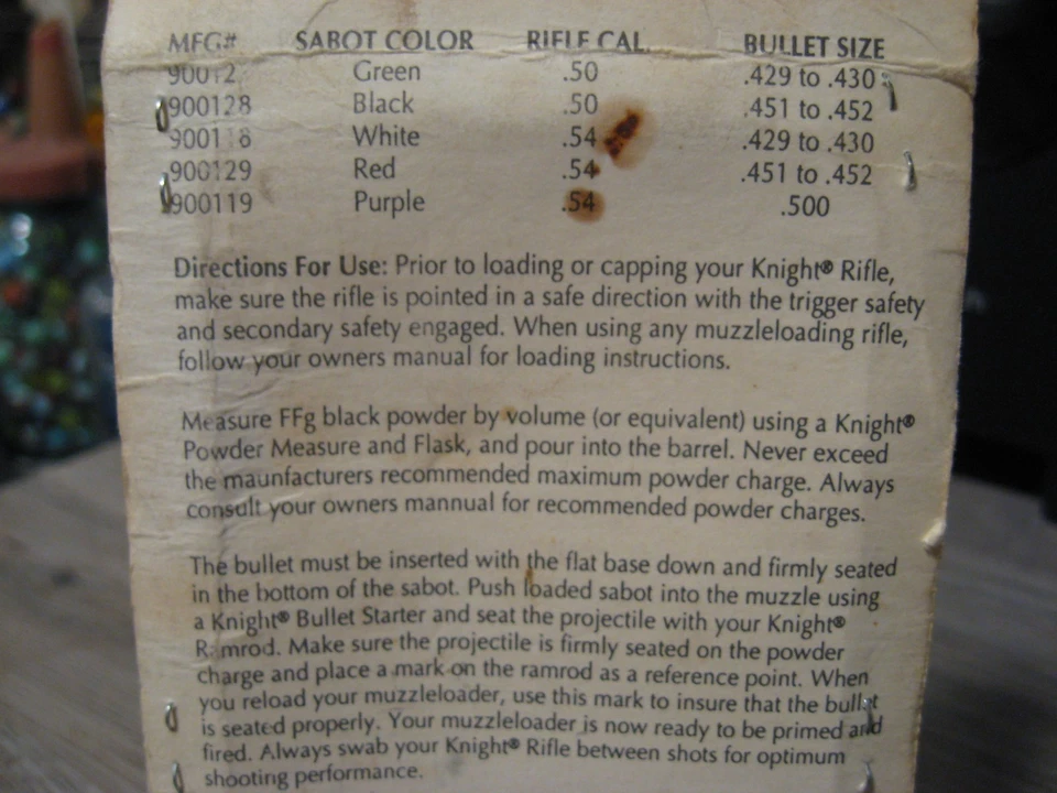 Knight 50 Sabots de Alta Presión 54/45 Rojo M900129 Talla .451 a .452 Foto 4 de 4