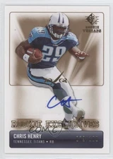2007 SP Rookie Threads Rookie Exclusives Auto /100 Chris Henry #RE-CH Auto RC