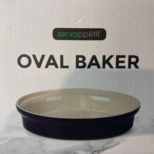 servappetit  Cookware Oval Baker Non- Stick Ceramic Bakeware Dish 13 Inch