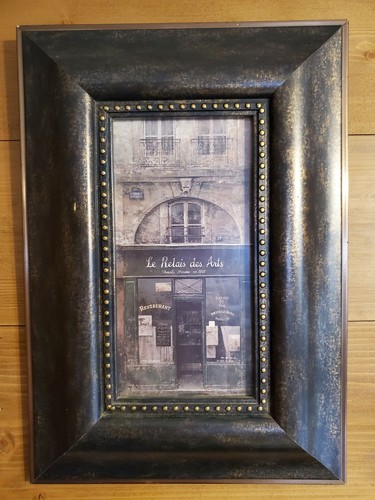 2 Large Paris France Home Decor Canvas Painting and Framed Print French Cafe - Picture 5 of 10
