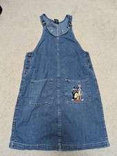 Warner Bros Studio Store 1998 Vintage Looney Tunes Denim Overalls Womens M