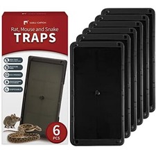 LULUCATCH Super Glue Traps 6 Pack for Mice  Snakes, Larger, Assorted Sizes