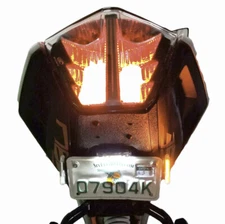 XS Fender Eliminator 17-21 KTM DUKE 390 LED W Tag Light & Turn Signals Tail Tidy